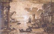 Claude Lorrain Embarkation of the Queen of Sheba (mk17 oil painting artist